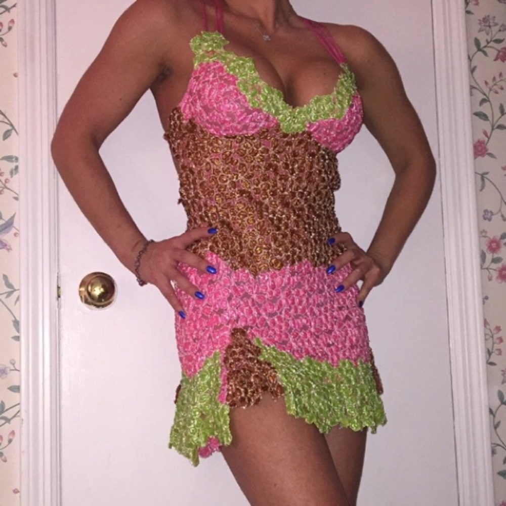 Couture* Hand painted sexy dress - Never Worn!